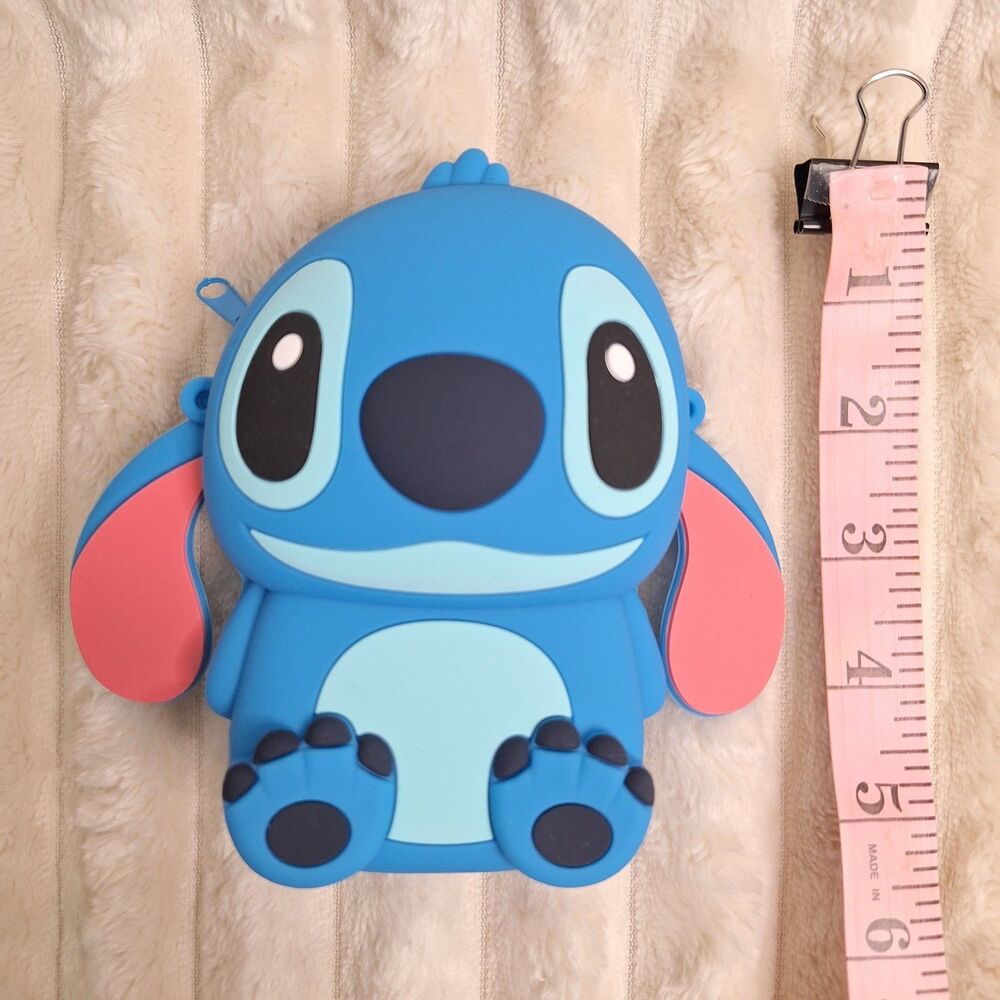 Cute Lilo & Stitch Silicone Wallet Coin Purse Crossbody Bag Kids Girls Gift - Picture 4 of 8